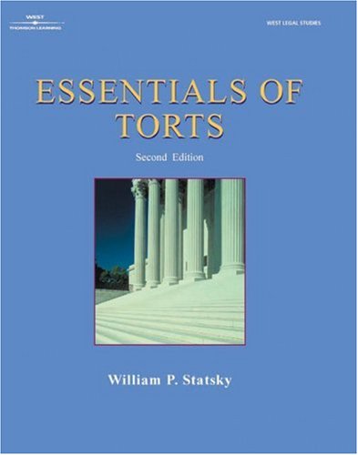 Essentials of Torts  2nd 2001 (Revised) 9780766811577 Front Cover