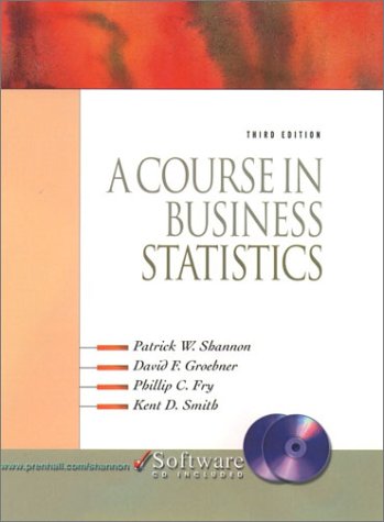 Course in Business Statistics  3rd 2002 9780130936578 Front Cover
