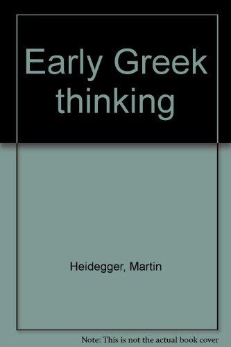 Early Greek Thinking : The Dawn of Western Philosophy  1975 9780060638580 Front Cover