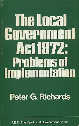 Local Government Act, 1972 Problem of Implementation  1975 9780043520581 Front Cover