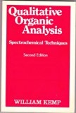Qualitative Organic Analysis Spectrochemical Techniques 2nd 1986 9780070841581 Front Cover
