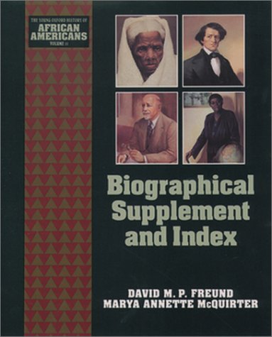 Biographical Supplement and Index   1997 9780195102581 Front Cover