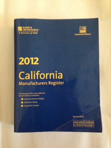 Harris New Jersey Manufacturers Directory 2012:  2011 9781600733581 Front Cover