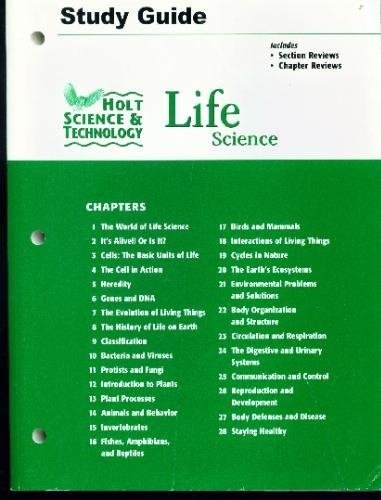 Holt Science and Technology : Life Science Study Guide 5th (Student Manual, Study Guide, etc.) 9780030301582 Front Cover