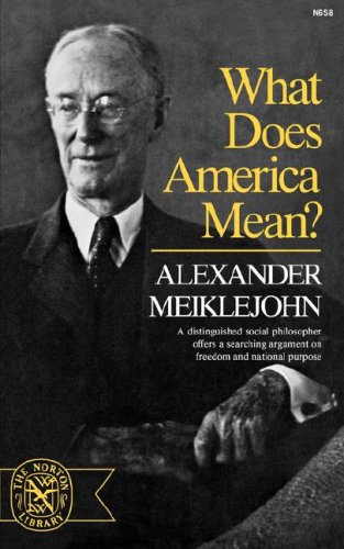 What Does America Mean?  Reprint  9780393006582 Front Cover