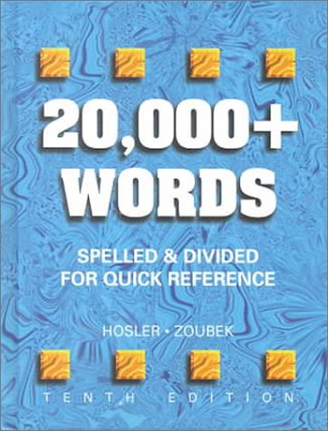 20,000+ Words Spelled and Divided for Quick Reference 10th 1996 9780028021584 Front Cover