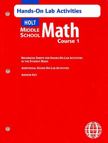 Middle School Math Course 1 : Hands-on Lab Activities 4th 9780030662584 Front Cover