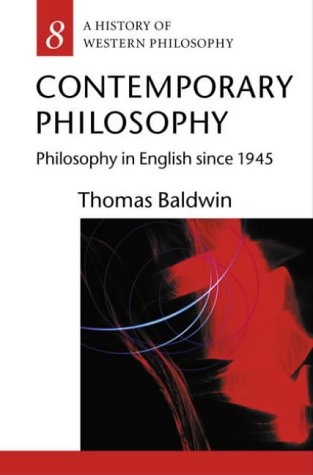 Contemporary Philosophy Philosophy in English Since 1945  2001 9780192892584 Front Cover