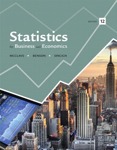 Statistics for Business and Economics  12th 2014 9780321946584 Front Cover