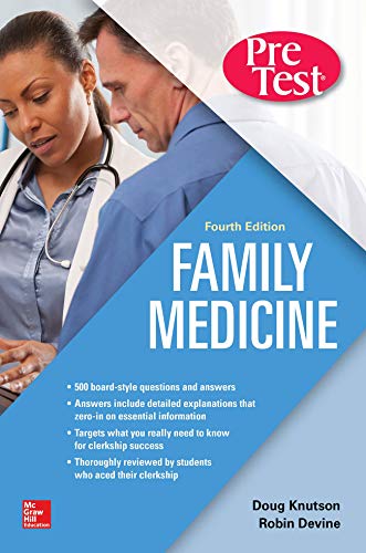 Family Medicine PreTest Self-Assessment and Review, Fourth Edition  4th 2019 9781260143584 Front Cover