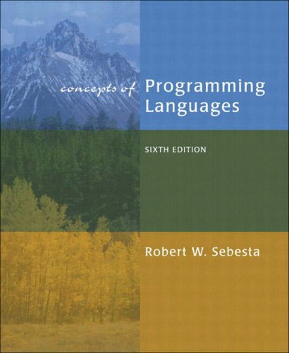 Concepts of Programming Languages N/A 9780321204585 Front Cover