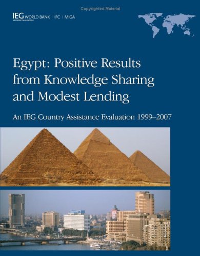 Egypt - Positive Results from Knowledge Sharing and Modest Lending An IEG Country Assistance Evaluation 1999-2007  2009 9780821379585 Front Cover