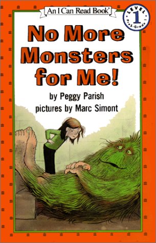 No More Monsters for Me!  N/A 9780060246587 Front Cover
