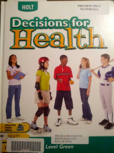 Decisions for Health : Level Green 4th 9780030664588 Front Cover