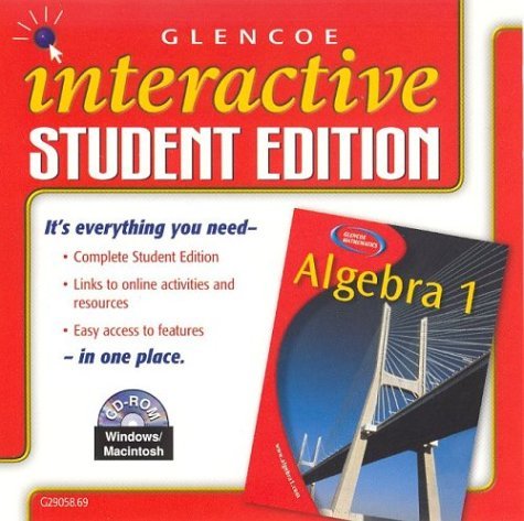 Algebra 1   2003 (Student Manual, Study Guide, etc.) 9780078290589 Front Cover