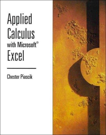 Applied Calculus with Microsoft Excel  4th 2000 9780534370589 Front Cover