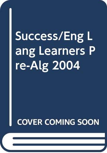 Pre-Algebra : Success for English Language Learners 4th 9780030698590 Front Cover
