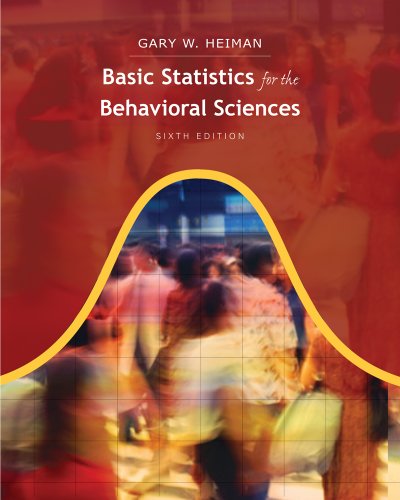 Basic Statistics for the Behavioral Sciences  6th 2011 (Workbook) 9780495909590 Front Cover