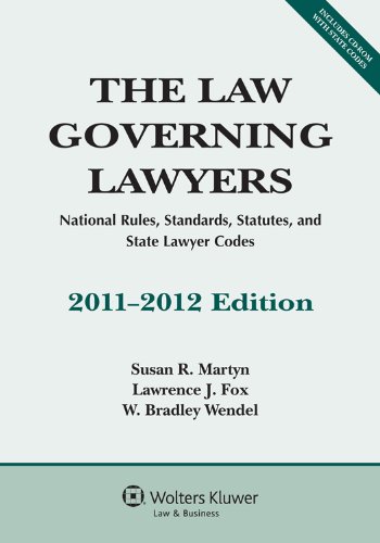 Law Governing Lawyers National Rules Standards Statutes 2011 Edition  2011 9780735508590 Front Cover