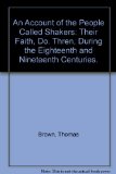 Account of the People Called Shakers   1972 (Reprint) 9780404084592 Front Cover