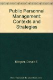 Public Personnel Management Contexts and Strategies 3rd 9780137352593 Front Cover