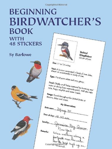 Beginning Birdwatcher's Book With 48 Stickers N/A 9780486410593 Front Cover