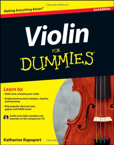 Violin for Dummies, 2nd Edition  2nd 2012 9781118273593 Front Cover