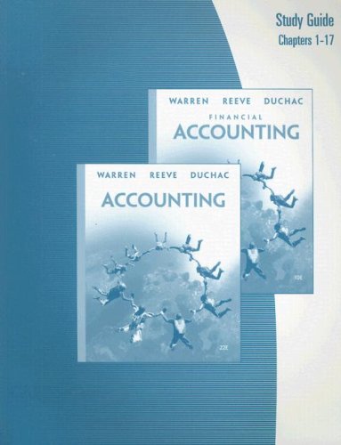 Financial Accounting  22nd 2007 (Guide (Pupil's)) 9780324382594 Front Cover