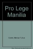 Cicero : Pro Lege Manilia N/A 9780050032596 Front Cover