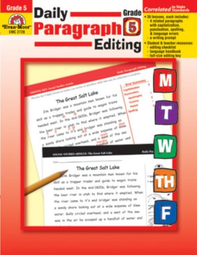 Daily Paragraph Editing Grade 5  Teachers Edition, Instructors Manual, etc.  9781557999597 Front Cover