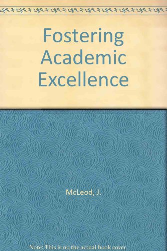 Fostering Academic Excellence  1989 9780080364599 Front Cover