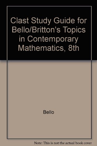 Topics in Contemporary Mathematics  8th 2005 (Student Manual, Study Guide, etc.) 9780618347599 Front Cover