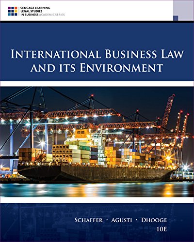 International Business Law and Its Environment:   2017 9781305972599 Front Cover