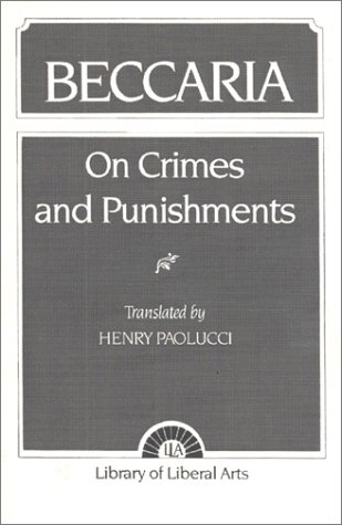 Baccaria On Crimes and Punishments  1963 9780023913600 Front Cover