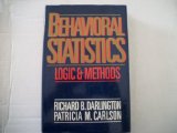 Behavioral Statistics Logic and Methods  1987 9780029078600 Front Cover