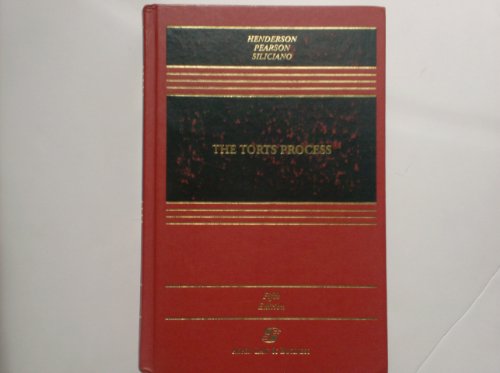 Torts Process  5th 1999 9780735500600 Front Cover