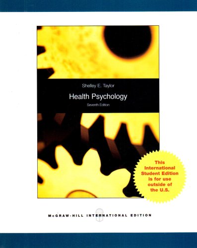 Health Psychology  7th 2009 9780071283601 Front Cover
