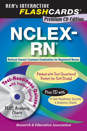 NCLEX-RN Flashcard Book Premium Edition with CD  N/A 9780738604602 Front Cover