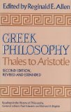 Greek Philosophy Thales to Aristotle 2nd 9780029006603 Front Cover