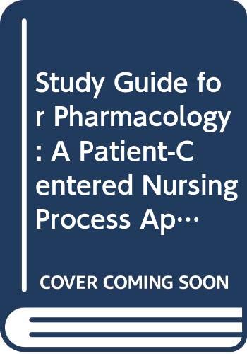Pharmacology: A Patient-Centered Nursing Process Approach  2020 9780323672603 Front Cover