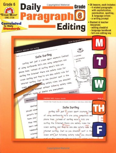 Daily Paragraph Editing Grade 6+  Teachers Edition, Instructors Manual, etc.  9781557999603 Front Cover