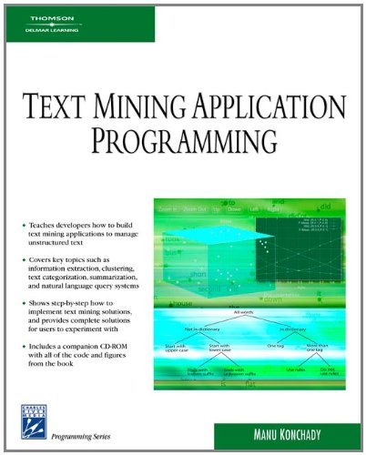 Text Mining Application Programming   2006 9781584504603 Front Cover