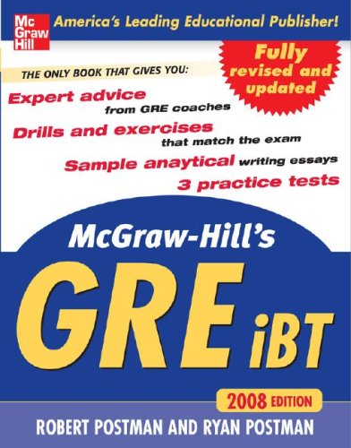 McGraw-Hill's GRE   2008 9780071464604 Front Cover