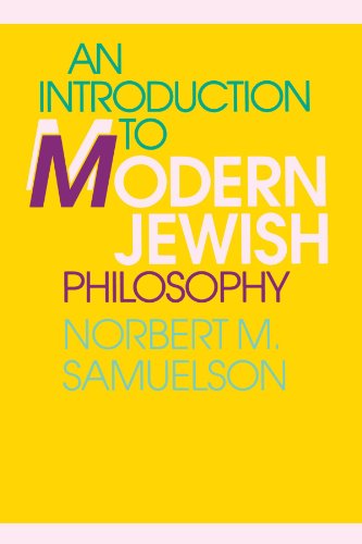 Introduction to Modern Jewish Philosophy   1989 9780887069604 Front Cover
