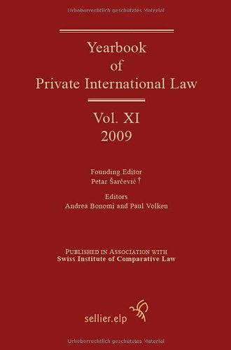 Yearbook of Private International Law 2009   2010 9783866531604 Front Cover