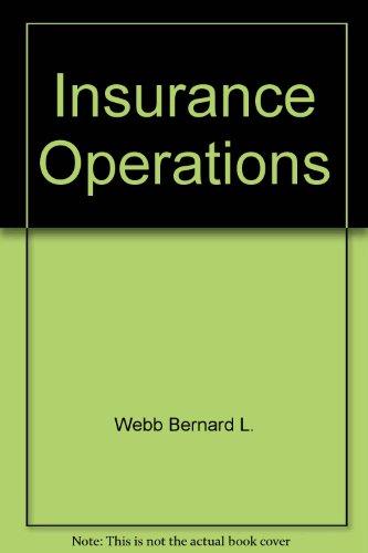 Insurance Operations 1st 9780894630606 Front Cover