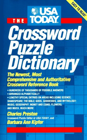 USA Today Crossword Puzzle Dictionary The Newest Most Authoritative Reference Book  1995 9780786880607 Front Cover