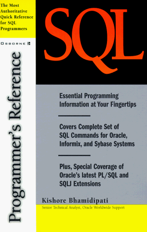 SQL Programmer's Reference   1998 9780078824609 Front Cover