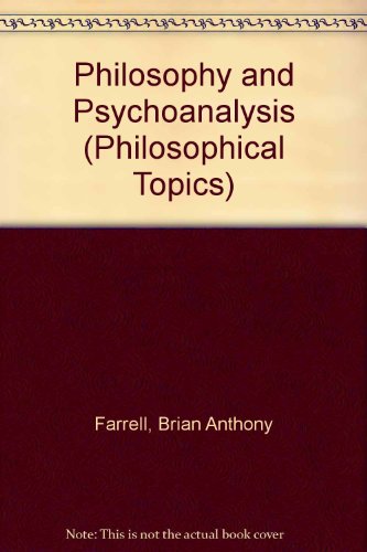 Philosophy and Psychoanalysis   1994 9780023363610 Front Cover