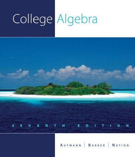 College Algebra  7th 2011 9781439048610 Front Cover